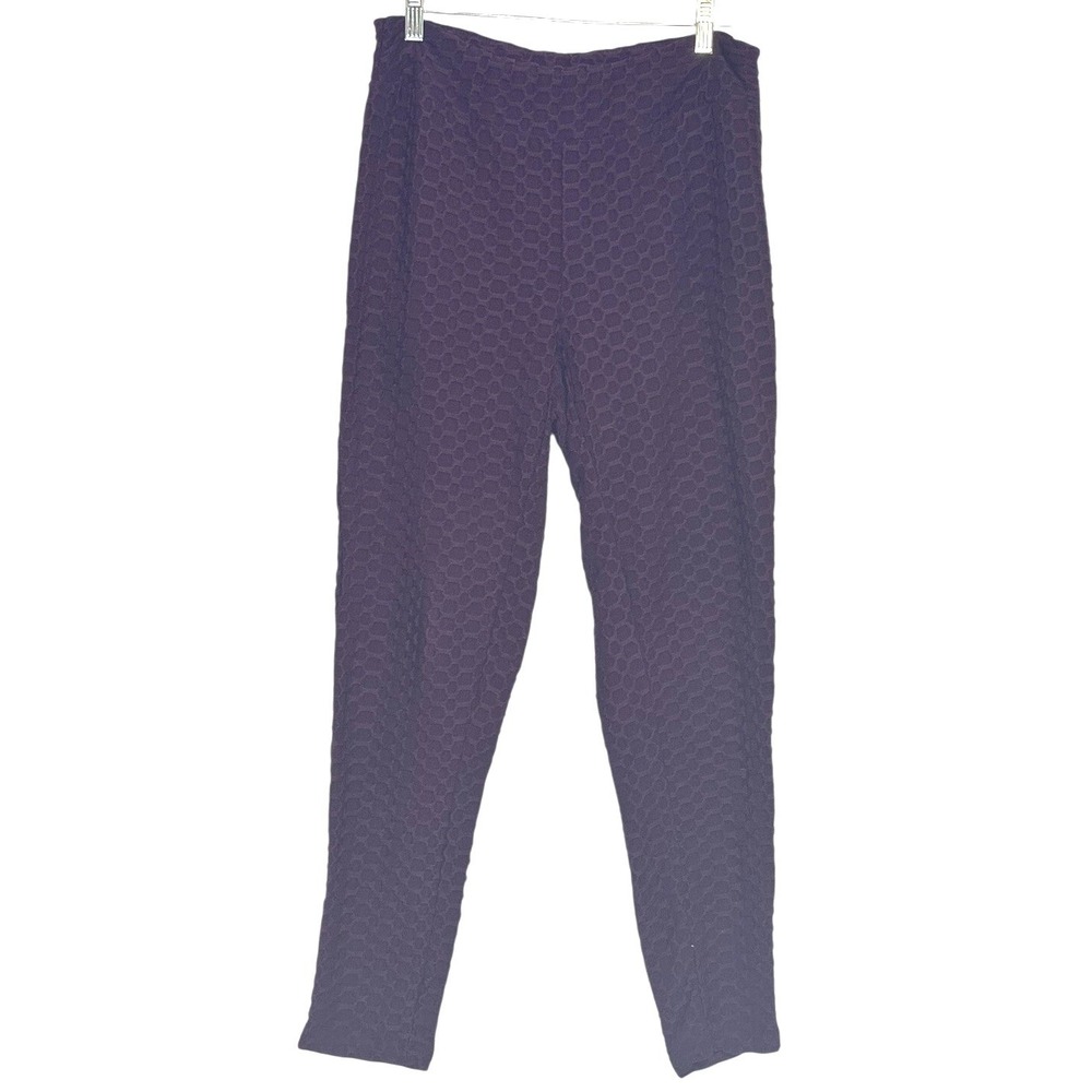 Eye Candy Leggings Womens Purple Honeycomb Textured Booty Lifting Yoga Gym 2X‎